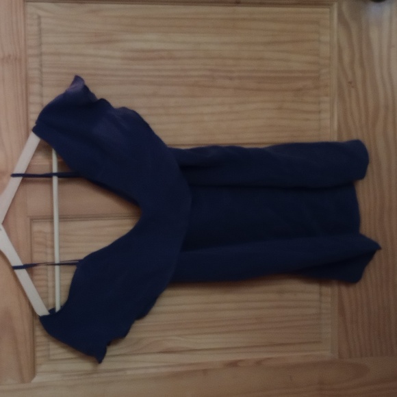 Chaser cold shoulder blue blouse - Picture 1 of 4